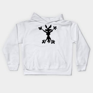 cartoon stuck in the wall Kids Hoodie